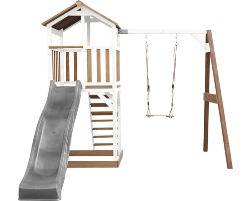 Tour de jeux avec toboggan et balançoire pour le jardin