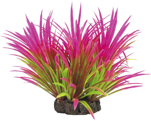 ORBIT Kunststoff-Wasserpflanze Small Nr. 38 16 cm pink Künstliche Aquarium-Pflanze mit Steinfuß