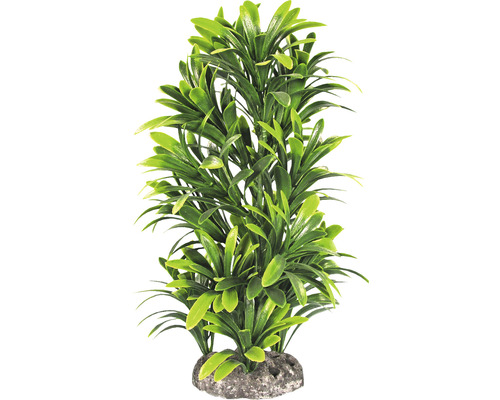ORBIT Kunststoff-Wasserpflanze Large Nr. 33 34 cm grün Kunstpflanze für Aquarien mit Steinbasis