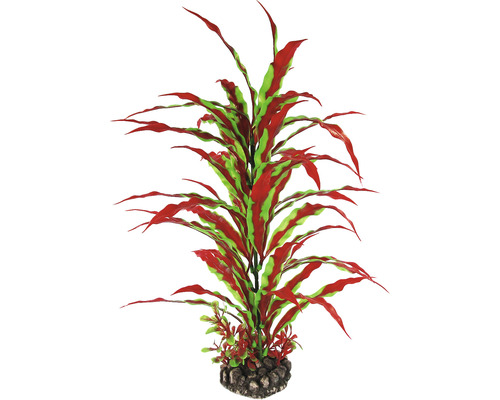 ORBIT Kunststoff-Wasserpflanze Large Nr. 34 34 cm rot Dekorative Aquariumpflanze mit Steinsockel
