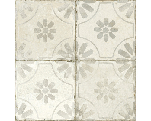 Carrelage pour sol et mur FS Fleur White 45x45 cm