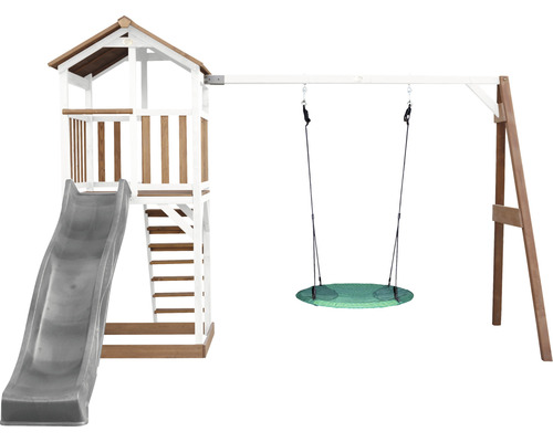 Tour de jeu avec toboggan et balançoire pour le jardin