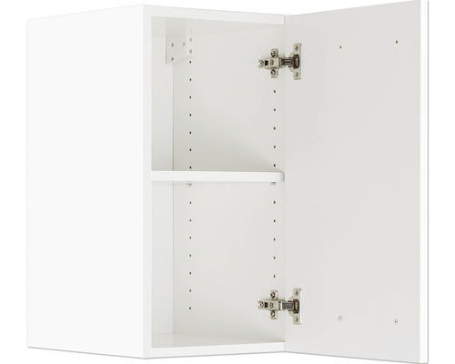 Armoire suspendue Optifit Salo214 lxpxh 40x34,6x57,6 cm blanc mat démontée tirant réversible (montage à gauche ou à droite)