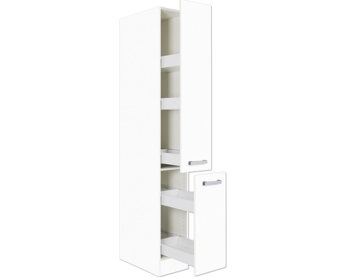 Garde-manger coulissant Optifit Salo214 lxpxh 30x57,1x206,8 cm blanc mat démonté