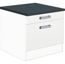 Meuble bas avec deux tiroirs et plan de travail