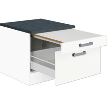 Meuble bas de cuisine avec plan de travail et deux tiroirs