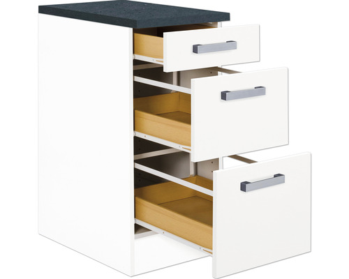 Meuble bas de cuisine avec tiroirs et plan de travail