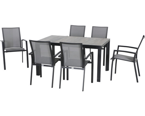 Dining-Set Siena Garden Velia 6 Sessel + Tisch Silvia