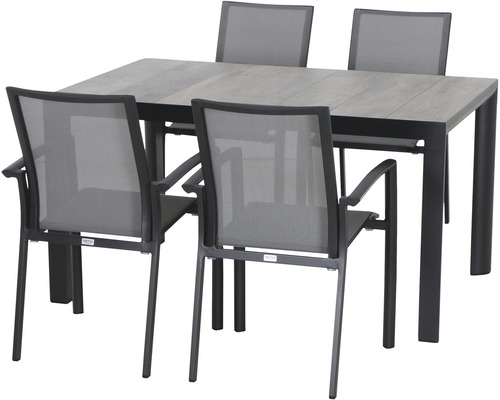 Kit Siena Garden Velia 4 fauteuils + table Silva