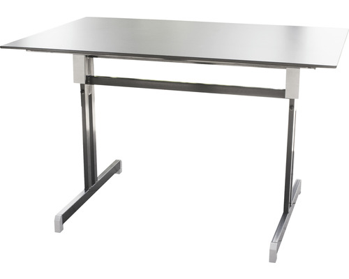 Table de jardin 120 x 80 cm acier anthracite pliable