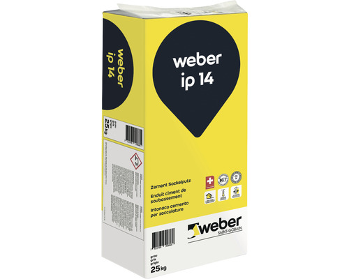 Weber ip 14 Enduit de socle au ciment gris 25 kg