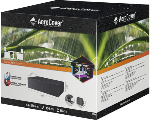 Housse de protection respirante pour groupe de sièges AeroCover cm anthracite Emballage d''une housse de protection AeroCover pour mobilier de jardin, dimensions 280 x 150 x 85 cm