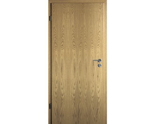 Porte de chambre Pertura type 44/00 chêne plaqué 61,0x198,5 cm DIN à gauche Porte en bois avec poignée et serrure