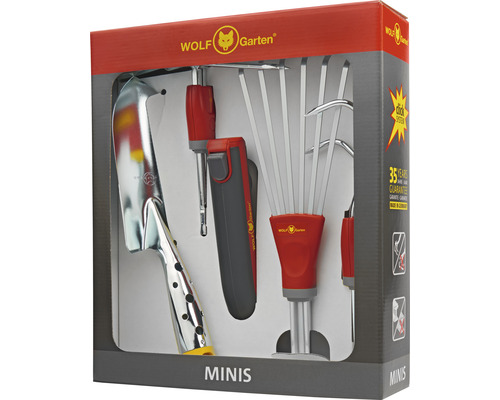 Wolf Garten Minis Set d''outils de jardin dans une boîte