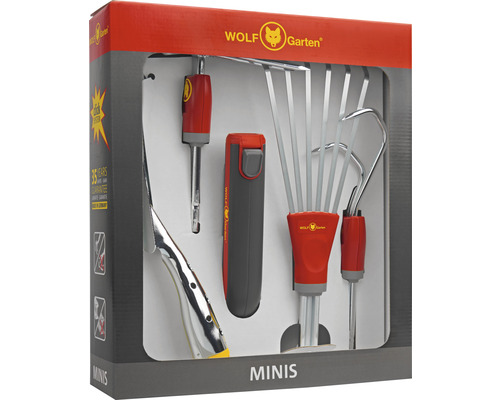 Wolf Garten Minis Set d''outils de jardin dans une boîte