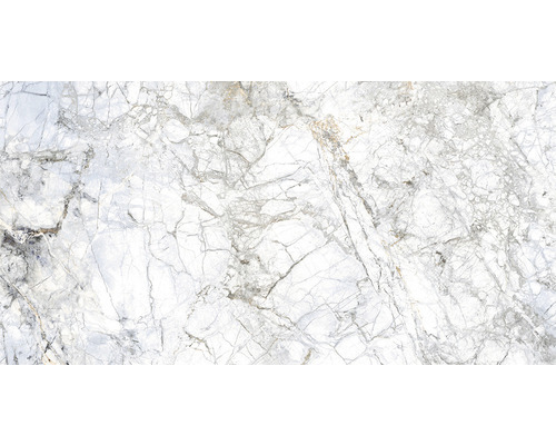 Carrelage sol et mur en grès cérame fin Supreme white premium polished 100x180 cm