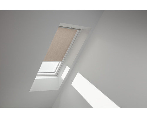 VELUX Sichtschutzrollo nougat uni manuell Rahmen weiß RFL SK06 4163SWL