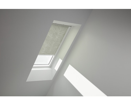 VELUX Sichtschutzrollo olive gepunktet manuell RFL S06 4165SWL