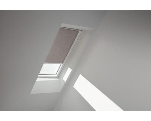 VELUX Sichtschutzrollo taupe uni manuell Rahmen aluminium RFL UK08 4167S