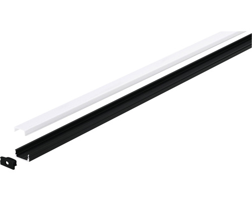 LED-Profile in Schwarz und Weiss mit Montageclip