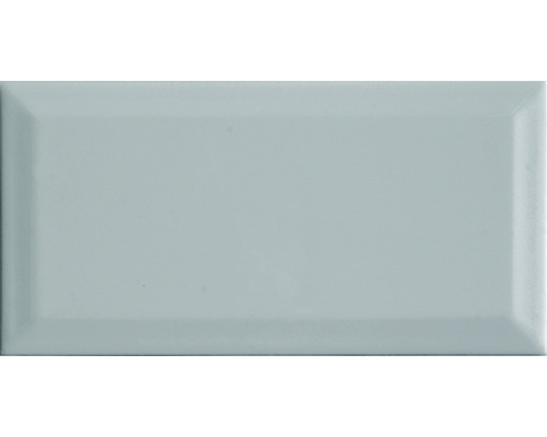 Carrelage à facettes en grès Metro gris brillant 10x20x0.9 cm