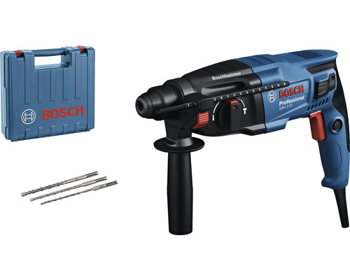 Bosch Professional Marteau perforateur GBH 2-21 Professional avec SDS plus 3 pièces et compris jeu de forets SDS plus (6/8/10 mm) et coffret