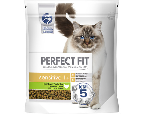 Croquettes pour chats Perfect Fit Sensitive 1+dinde 1,4 kg