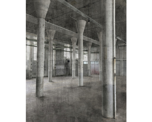 Papier peint panoramique intissé 429725 Factory IV Industrial gris 5 pces 250 x 300 cm