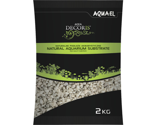 AQUAEL Substrat de sol Dolomite 2-4 mm 2 kg beige Emballage de substrat pour aquarium Aquael Aqua Decoris, 2 kg