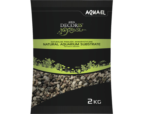 Gravier pour aquarium, substrat AQUAEL natural multicolore 3-5 mm 2 kg
