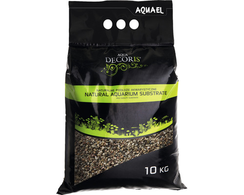 Gravier pour aquarium, substrat AQUAEL natural multicolore 3-5 mm 10 kg