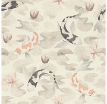 Papier peint intissé 409420 Kimono Koi beige