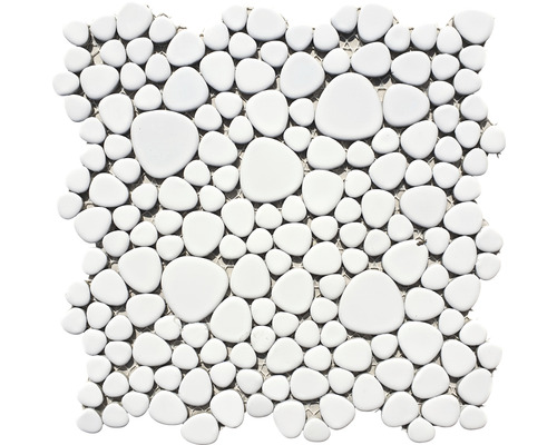 Mosaïque en céramique XKM 110N blanc mat 27,5x27,5 cm