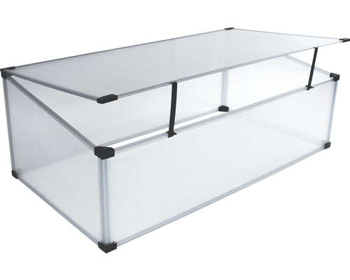 Châssis de culture en plastique avec cadre en aluminium et couvercle rabattable