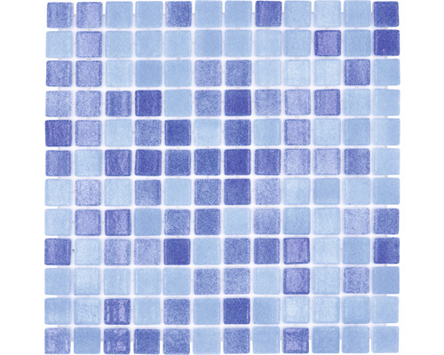 Mosaïque de piscine VP1158PAT bleu 31.6x31.6 cm Mosaïque avec des éléments carrés, clairs et foncés