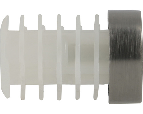 Endstück Fermium für Premium grau Ø 20 mm 2 Stk. Kunststoff-Lamellenstopfen mit Metalleinsatz