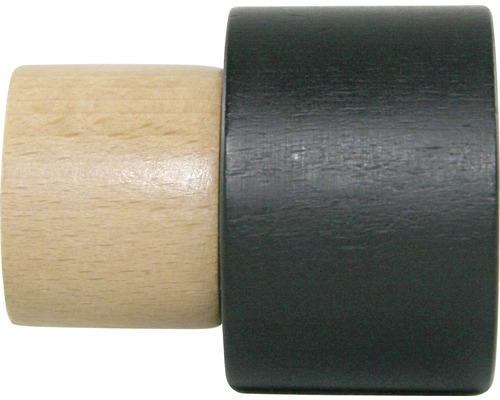 Endstück Zylinder für Love Autrement Black Line schwarz natur Ø 28 mm 1 Stk. Holzhammer mit zwei Schlagflächen
