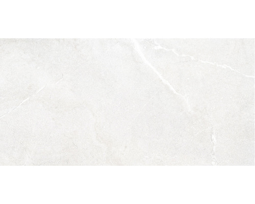 Carrelage pour sol et mur en grès cérame fin Lucca White Honed 60x120 cm
