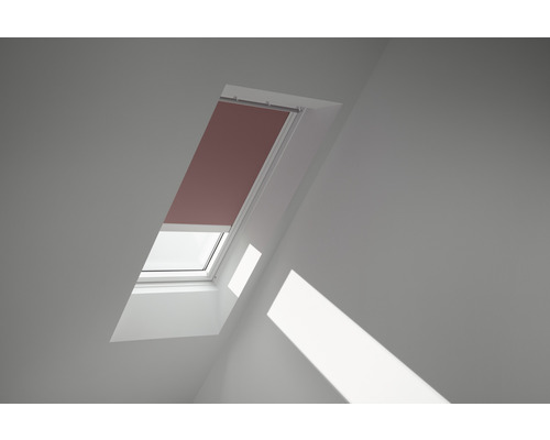 Store occultant VELUX uni bois de rose électrique cadre aluminium DML MK10 4578S