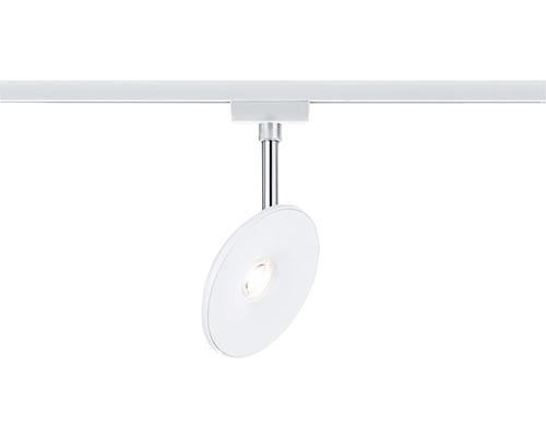Paulmann URail LED Spot 7,4W 500 lm 2700 K warmweiss Sphere weiss/chrom 230V Schienenstrahler mit runder Form an einer Schiene