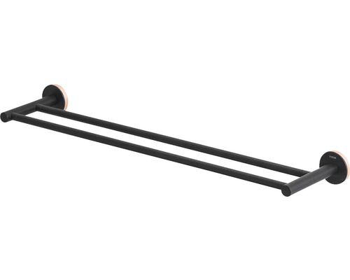 Porte-serviettes double pour montage mural dans la salle de bain