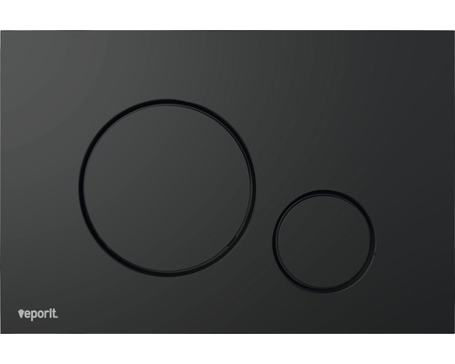 Plaque de commande veporit Round plaque mat / touche noir mat Round 2.03