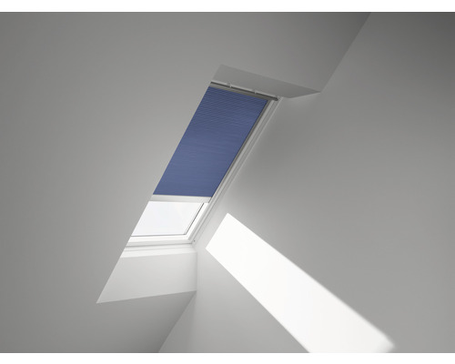 Store plissé alvéolaire Velux à commande électrique bleu nuit uni FMC FK06 1156SWL