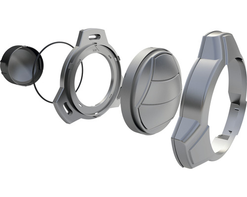 Schéma éclaté d''un protecteur auditif en pièces détachées