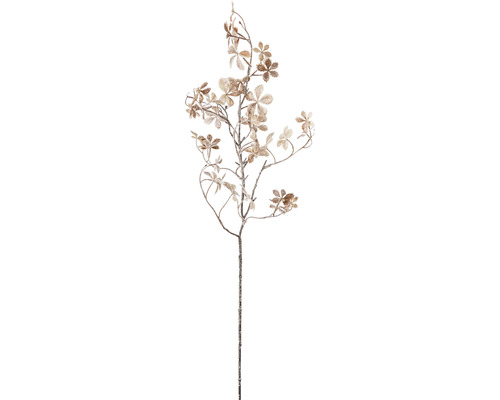 Fleur artificielle branche de potentille, 70 cm, marron