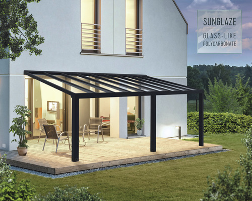 Toiture pour terrasse Palram-Canopia Stockholm 660x330,5 cm anthracite