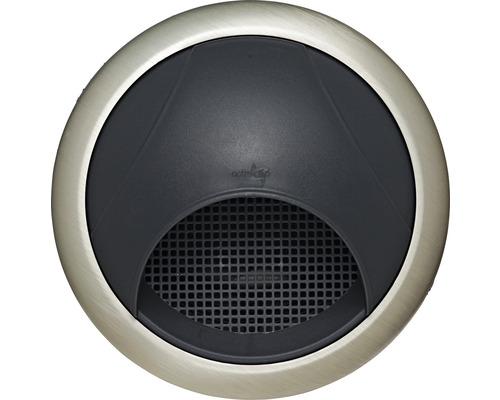 Passe-câbles de table en plastique avec bordure métallique