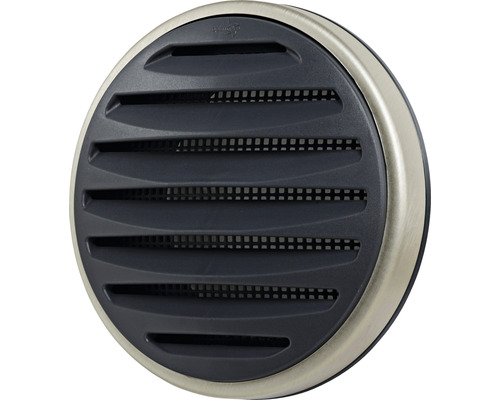 Grille d''arrivée d''air ronde avec lamelles et moustiquaire