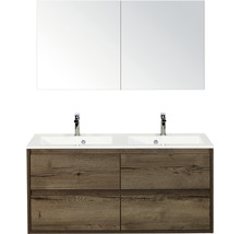 Doppelwaschtisch mit Spiegelschrank für das Badezimmer