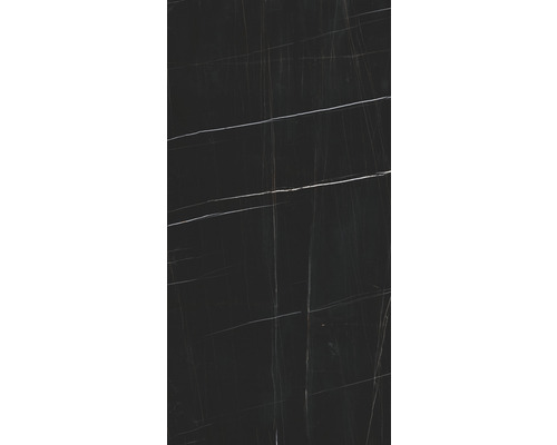 Carrelage sol en grès cérame fin Scandium Black Pulido 80x160 cm